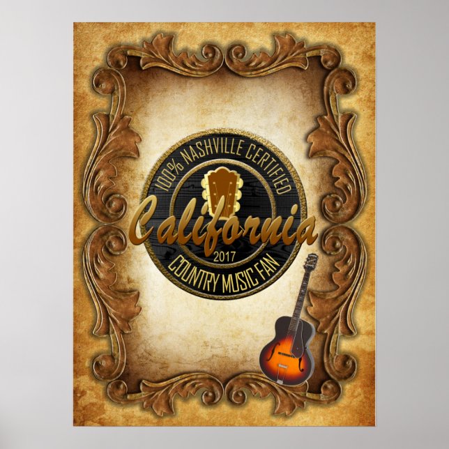 Poster du mur du fan de musique de Californie (Devant)