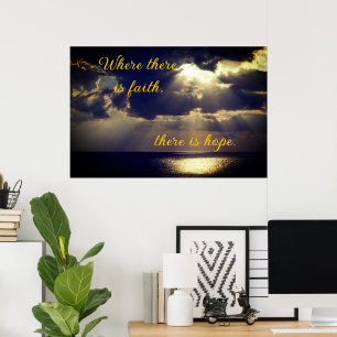 Poster du mur inspirant du coucher du soleil