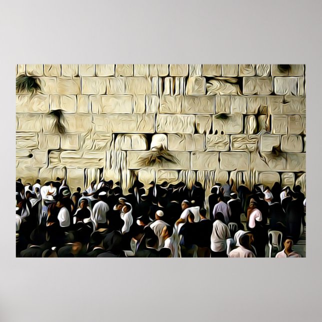 Poster du mur occidental à Jérusalem (Devant)