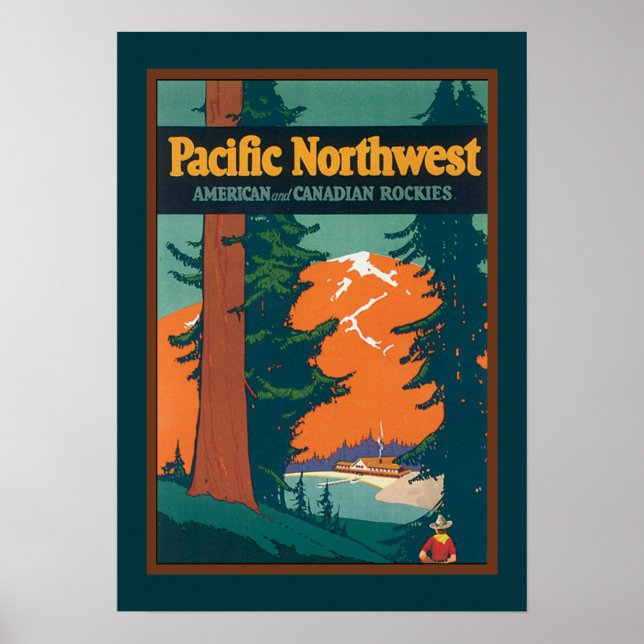 Poster du Nord-Ouest du Pacifique vintage (Devant)