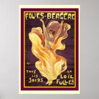 Poster du nouveau "Folies Bergère" 13 x 19