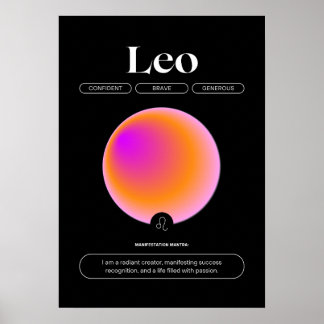 Poster du panneau Leo Zodiac