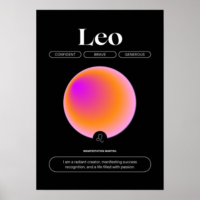 Poster du panneau Leo Zodiac (Devant)