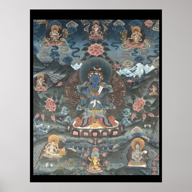 Poster du Paradis d'Amitabha Tibétain Thangka (Devant)