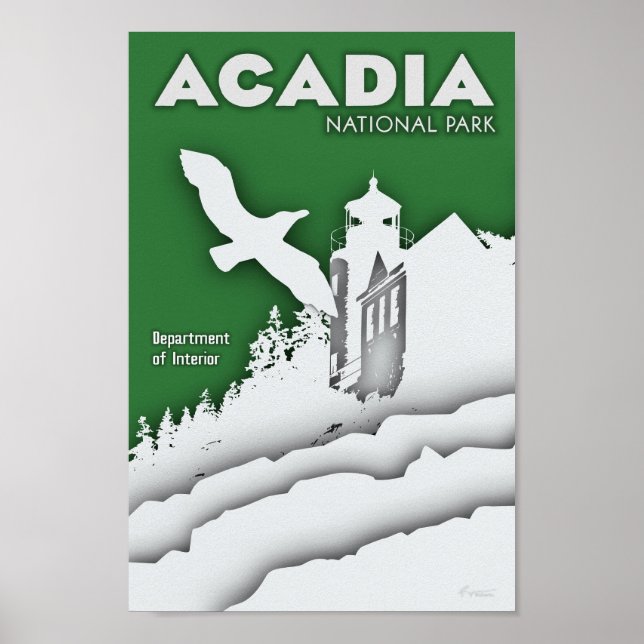 Poster du parc national Acadia (Devant)