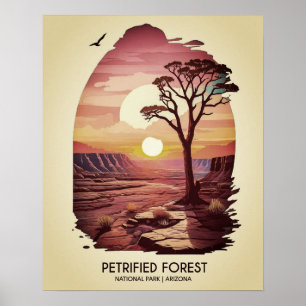 Poster du parc national de la forêt pétrifiée