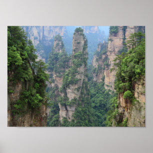 Poster du parc national des forêts de Zhangjiajie