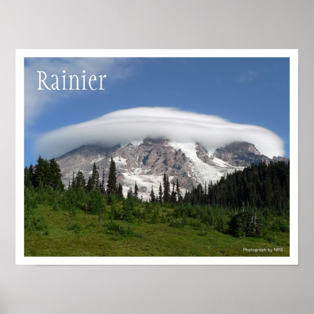 Poster du parc national du Mont-Rainier (Devant)