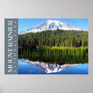 Poster du parc national du Mont-Rainier, Washingto