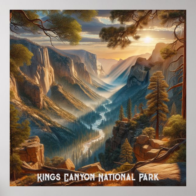 Poster du parc national Kings Canyon (Devant)