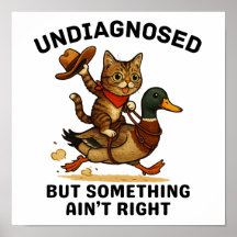 Poster du partenaire Meowdy, Funny Cowboy Cat Dark