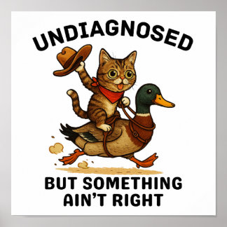 Poster du partenaire Meowdy, Funny Cowboy Cat Dark