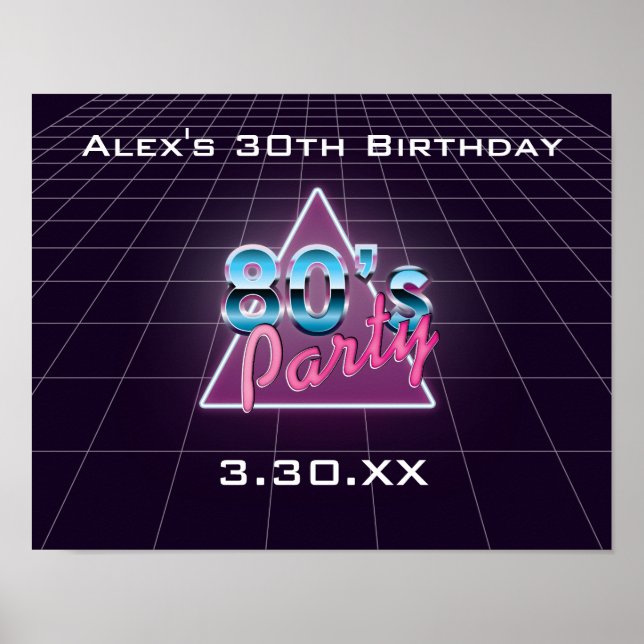 Poster du parti Retro 80's (Devant)