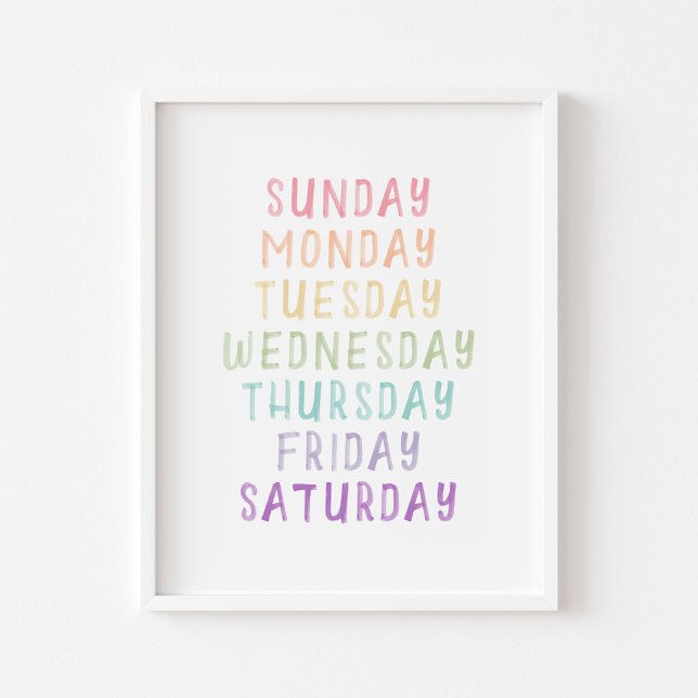 Poster du Pastel Day de la semaine (Créateur téléchargé)