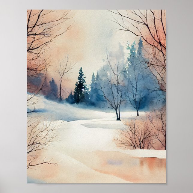 Poster du paysage aquarelle (Devant)