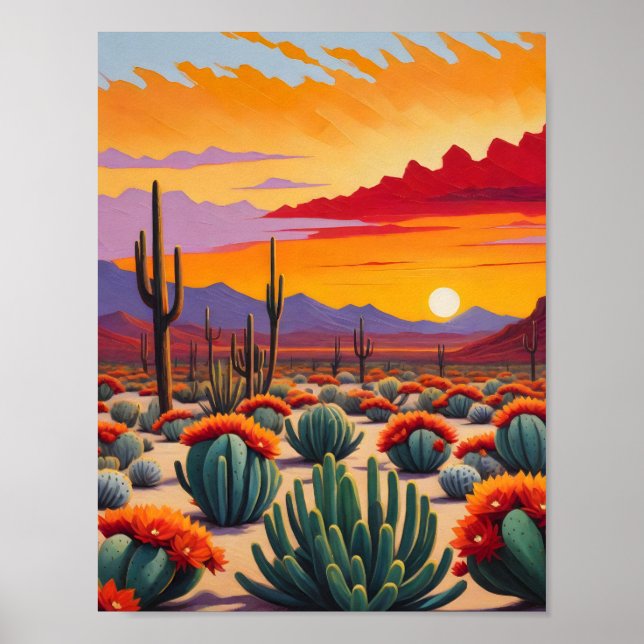 Poster du paysage du désert (Devant)