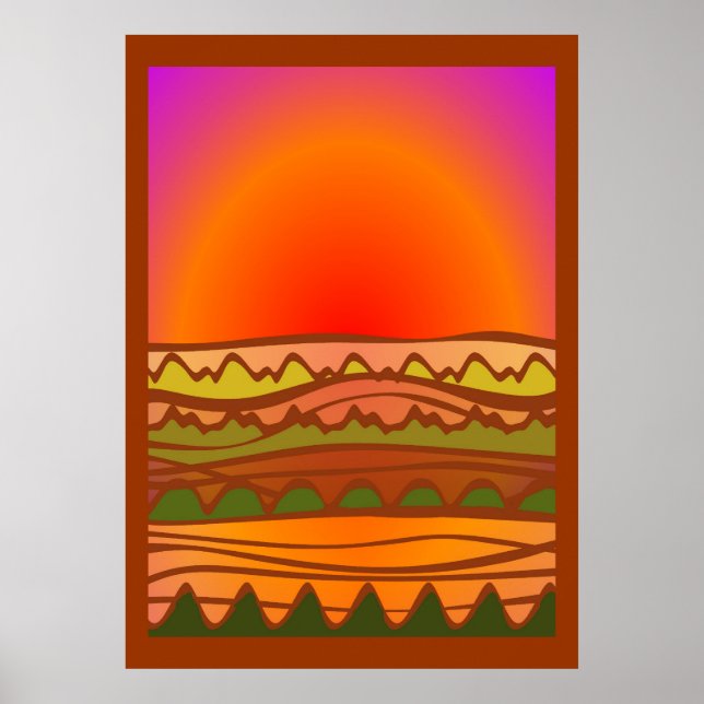Poster du paysage du désert (Devant)