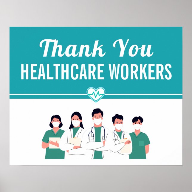 Poster du personnel hospitalier du Merci (Devant)