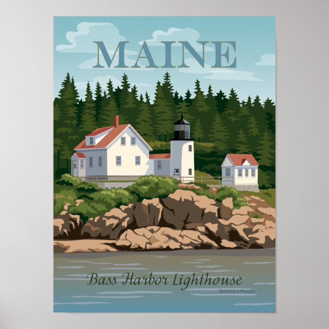 Poster du phare de Bass Harbour (Devant)