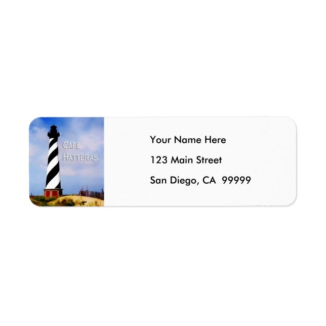 Poster du phare de Cape Hatteras Texte Cape Hatter (Devant)