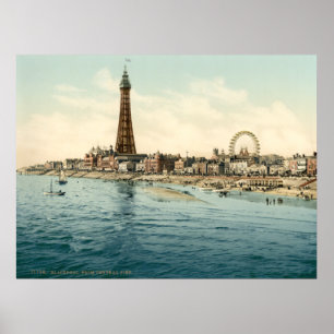Poster Du pilier central, Blackpool, Angleterre