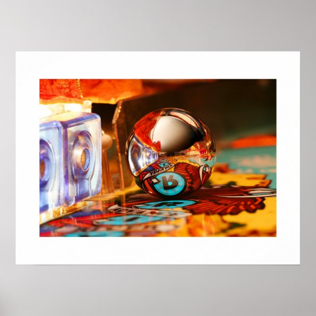 Poster du pinball en aval de la rivière (Devant)