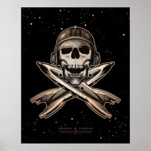 Poster du pirate spatial (fusées) (16x20 po)