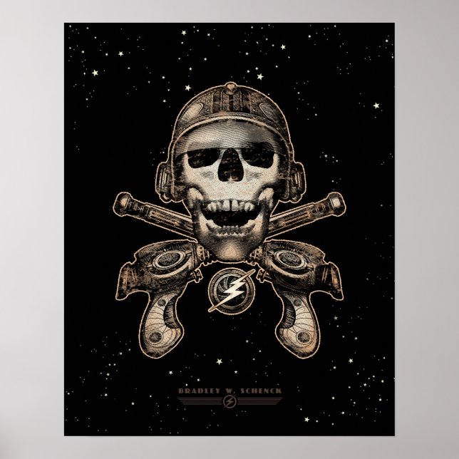 Poster du pirate spatial (raygun) (16x20 po) (Devant)