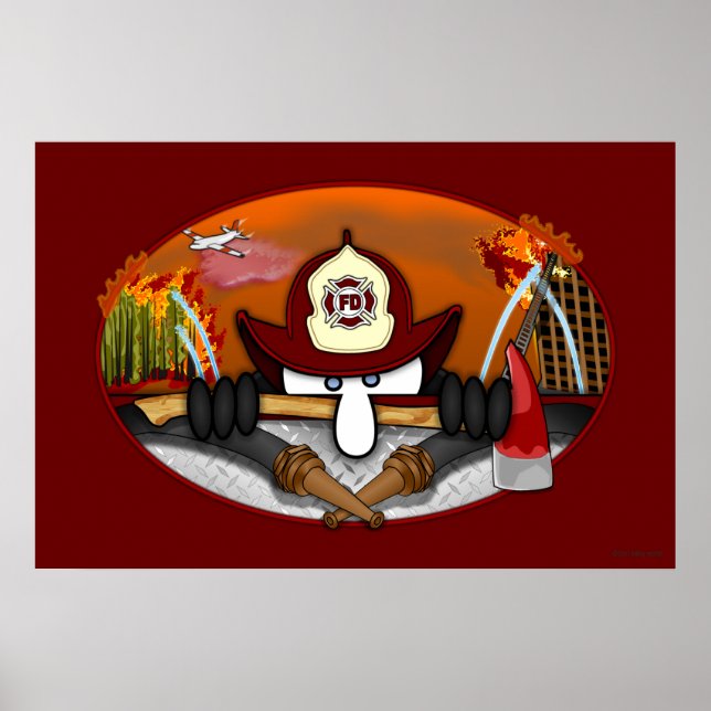 Poster du pompier Kilroy (Devant)