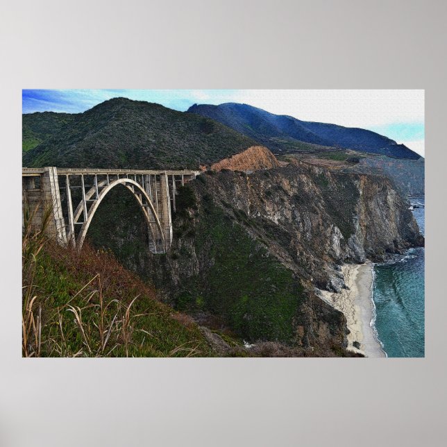Poster du pont du ruisseau Bixby 36 x 24 (Devant)