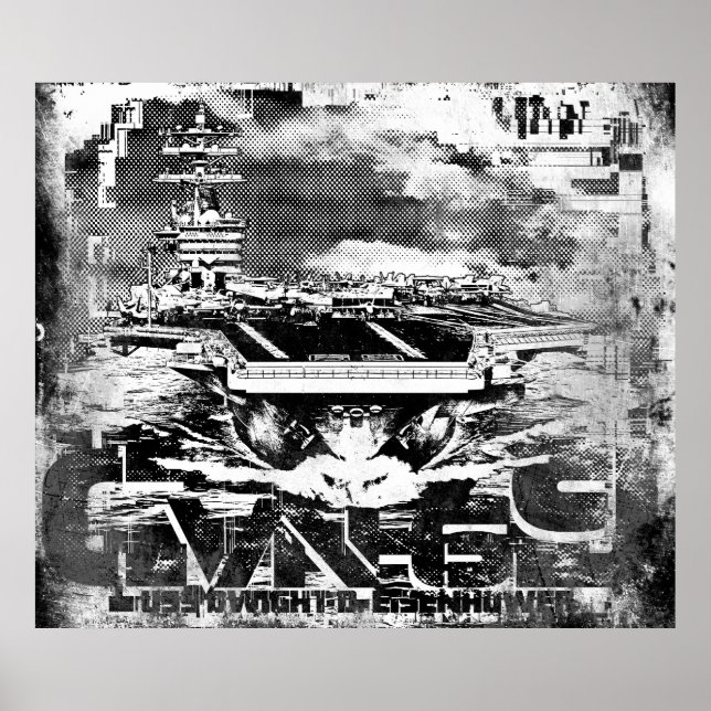 Poster du porte-avions Dwight D. Eisenhower (Devant)