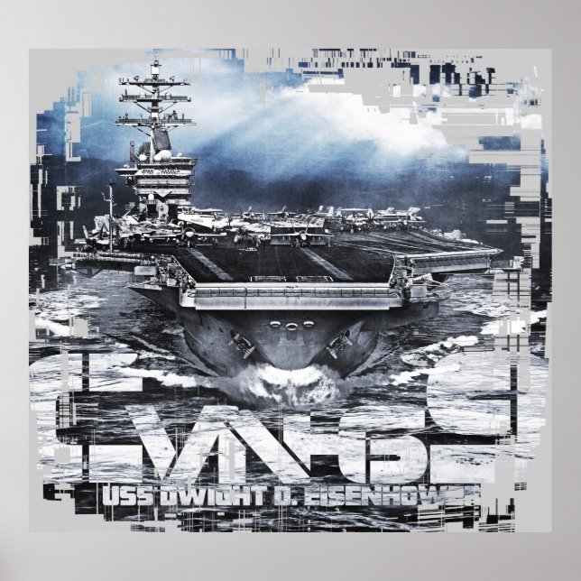 Poster du porte-avions Dwight D. Eisenhower (Devant)