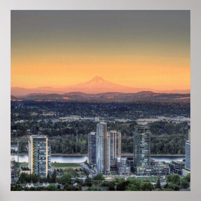 Poster du Portland Oregon Mount Hood South Waterfr (Devant)