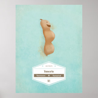Poster du portrait de fruit tamarin