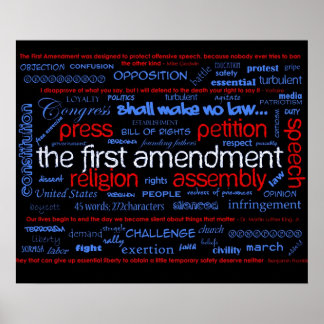 Poster du premier amendement 'Wordle'