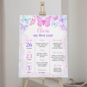 Poster du premier anniversaire du papillon