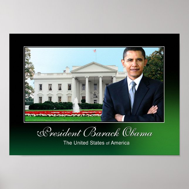 Poster du Président Barack Obama (maison blanche) (Devant)