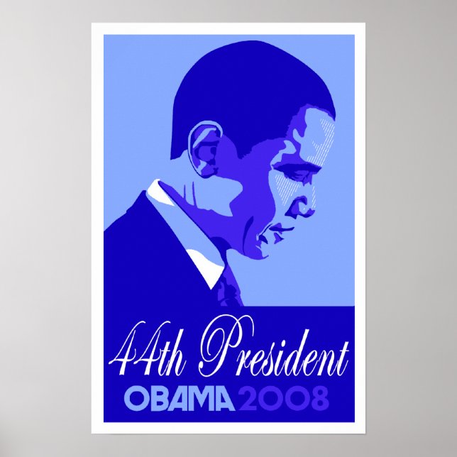 Poster du président Obama Blue 44th (Devant)