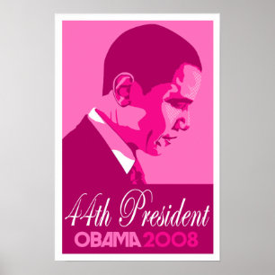 Poster du président Obama Dark Pink 44e