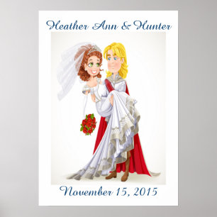 Poster du Prince mariage Charming et Princesse