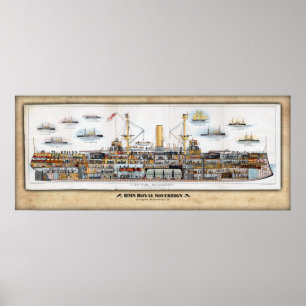 Poster du profil intérieur du Souverain royal HMS/