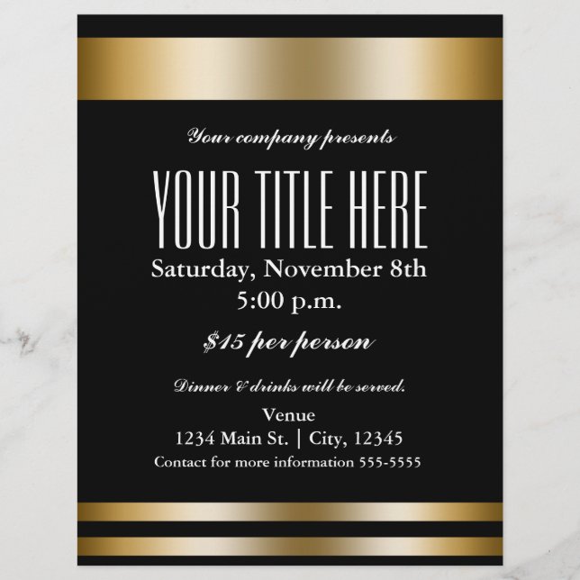 Poster du prospectus de l'événement Gold Elegance (Devant)