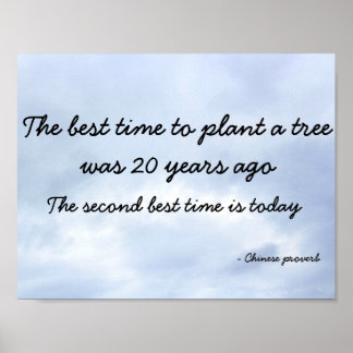 Poster du proverbe chinois