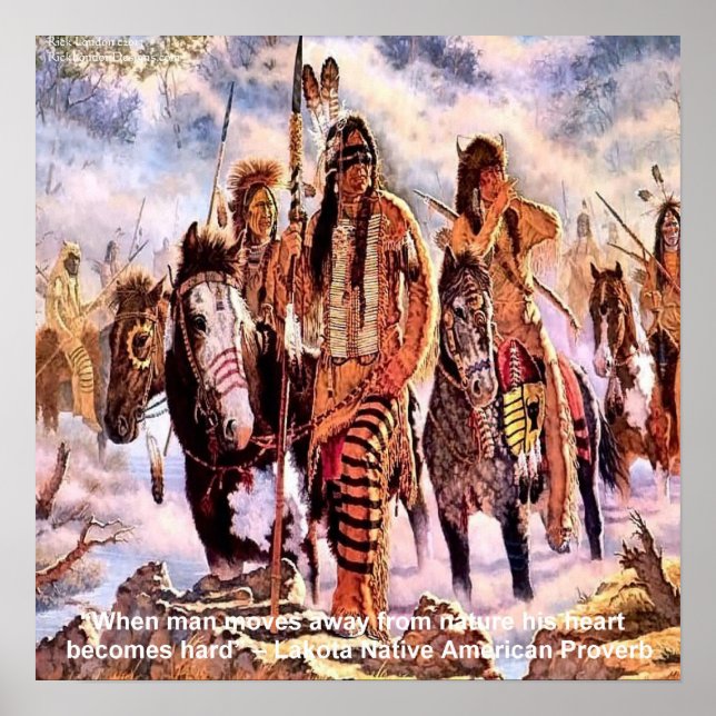 Poster du proverbe de la nature amérindienne Lakot (Devant)