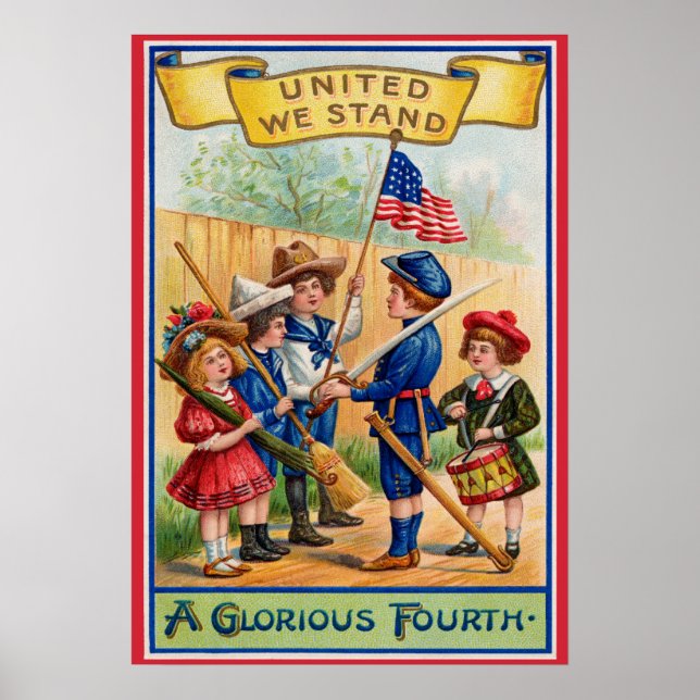 Poster du quatrième juillet vintage (Devant)
