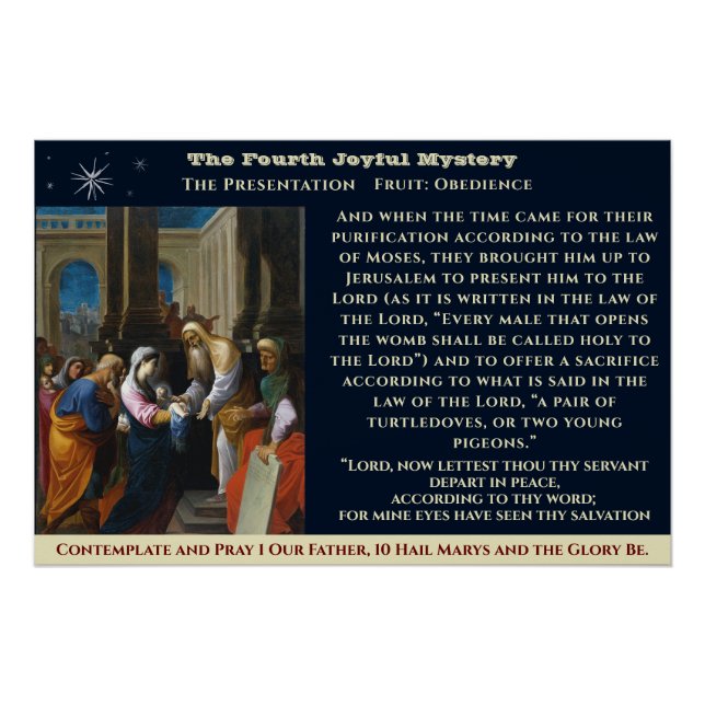 Poster du quatrième mystère joyeux (Devant)