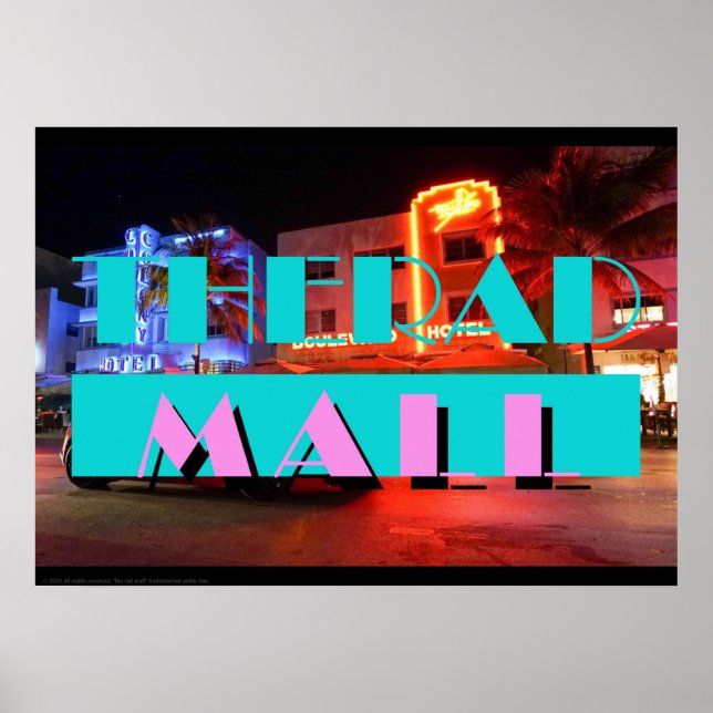 Poster du Rad Mall "MIAMI : Nuits" 20" x 28" (Devant)