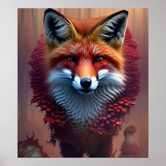 Poster du renard Woodland (Devant)