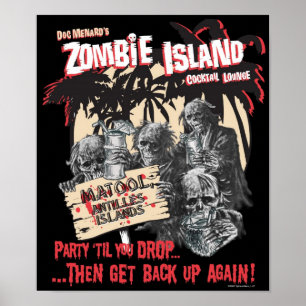 Poster du salon de cocktails Zombie Island