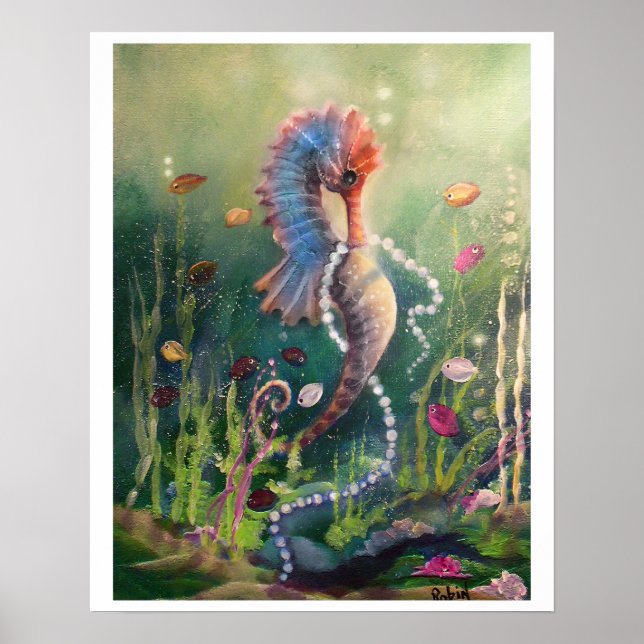 Poster du Sea Horse et des perles (Devant)